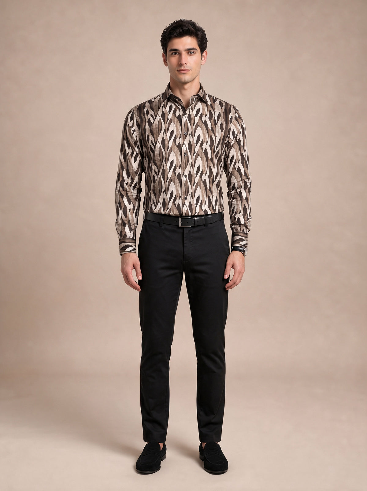 Men Modern Abstract Earth Shirt