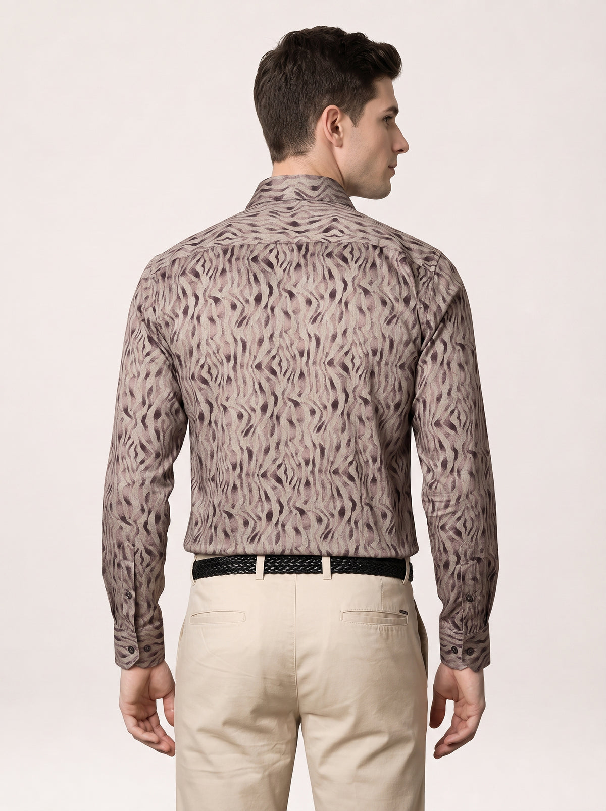 Men Abstract Wavy Shirt