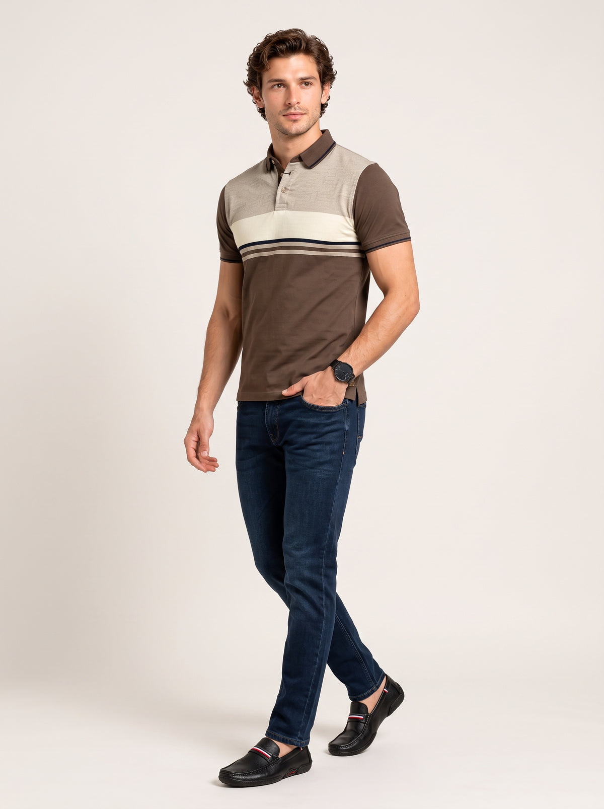 Men Textured T-Shirt
