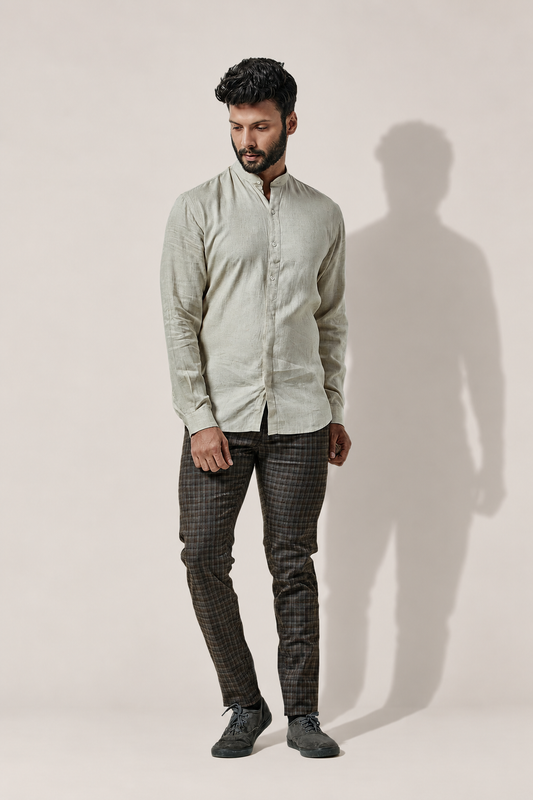 Mandarin Collar Kurta Short Shirt