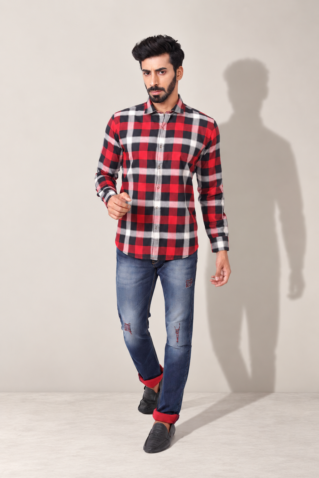 Reversible Checkered Casual Shirt