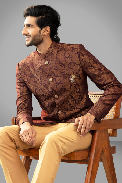 Jacquard Bandhgala Jacket