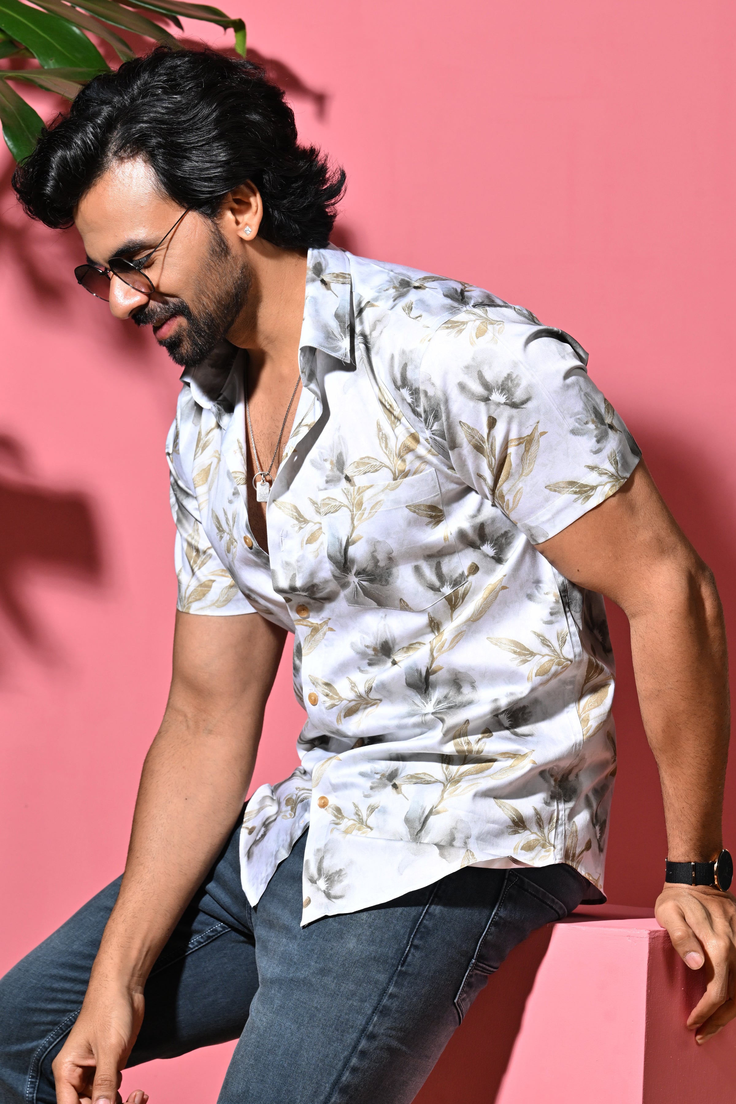 Slim Fit Printed Casual Shirt For Men