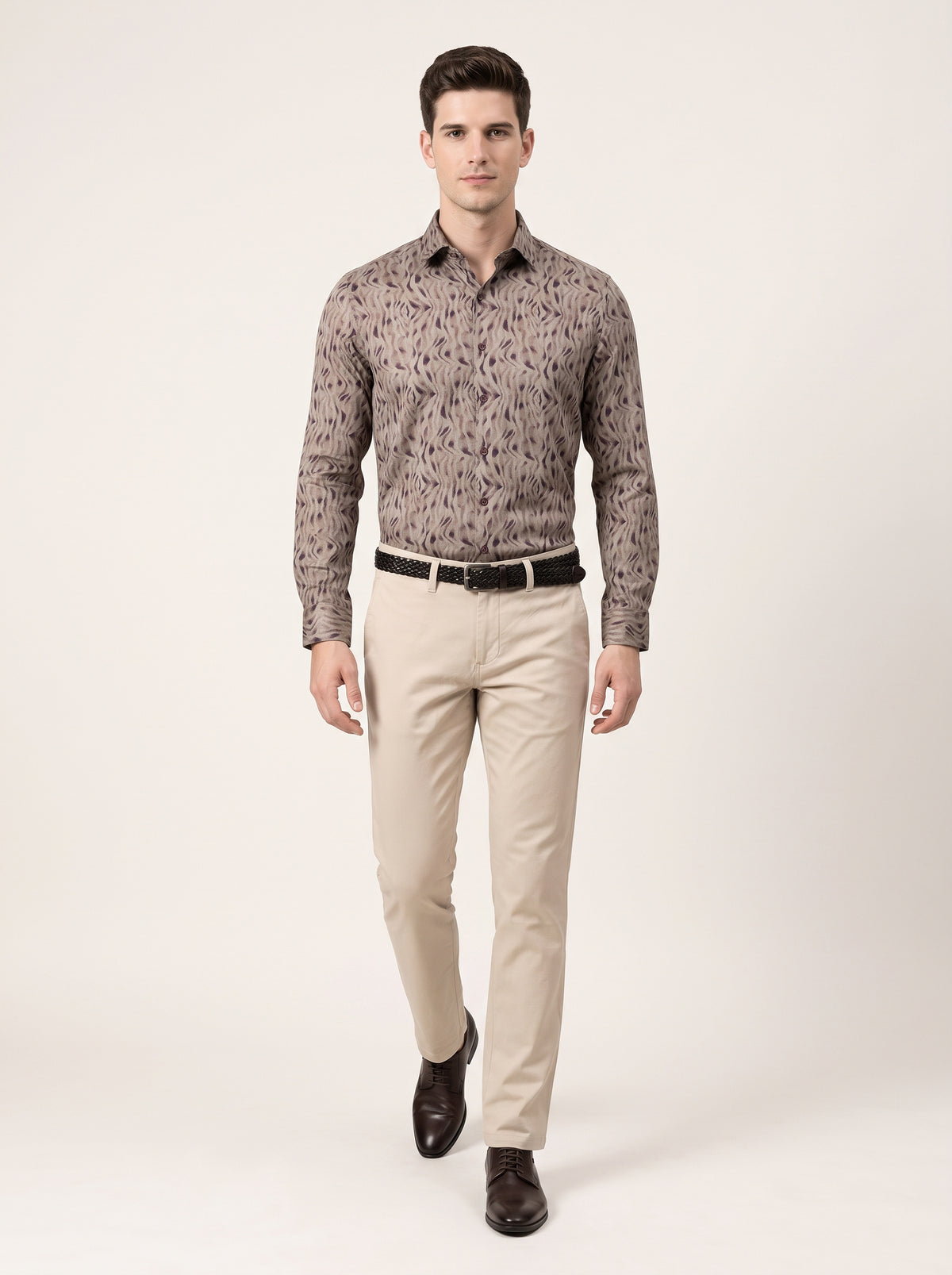 Men Abstract Wavy Shirt