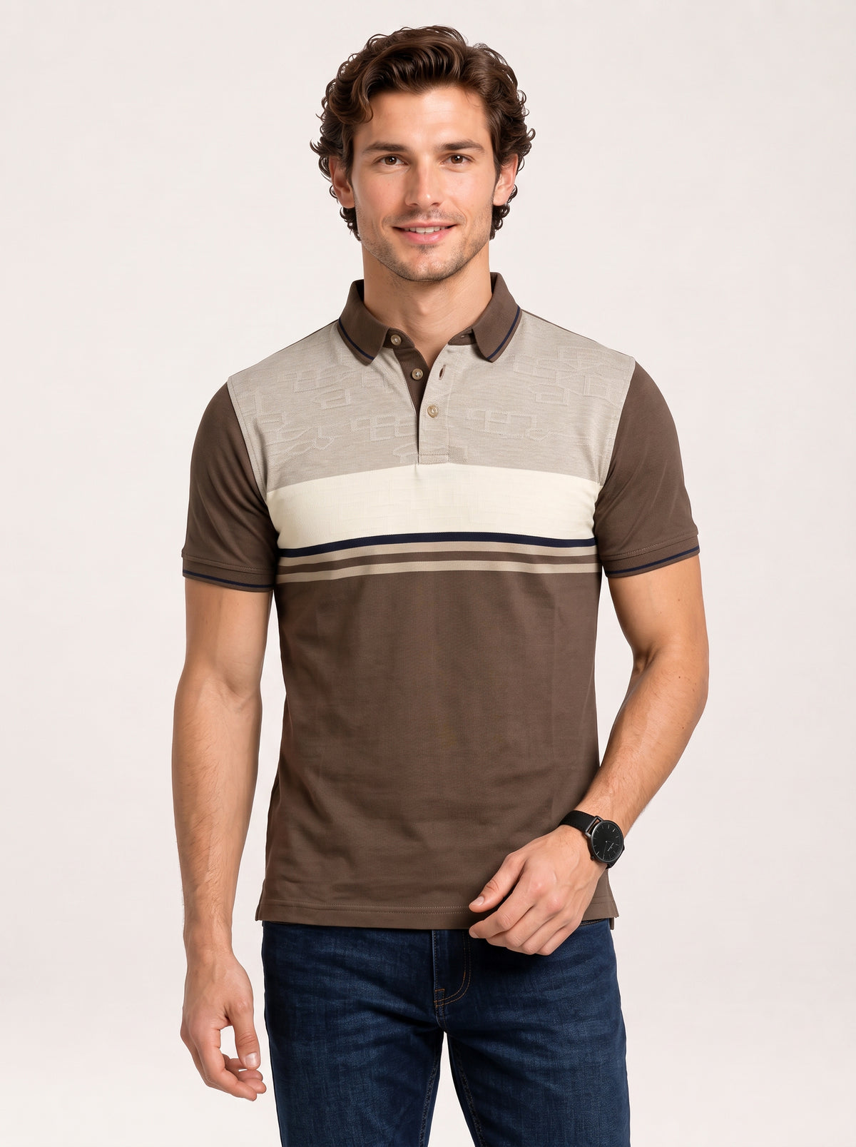 Men Textured T-Shirt