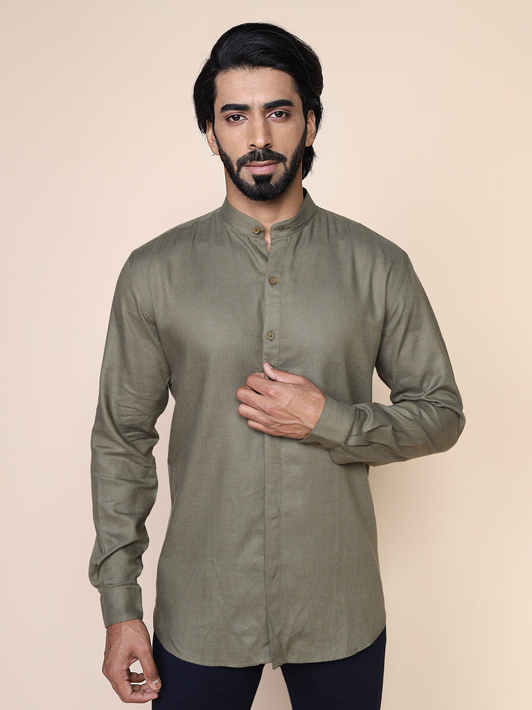 Mandarin Collar Kurta Short Shirt