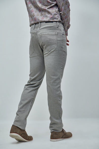 Men's Brown Printed Casual Trouser