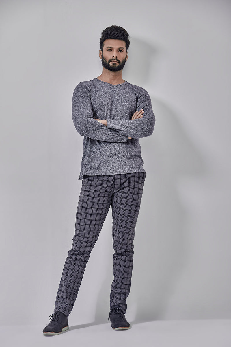Checkered Casual Trouser