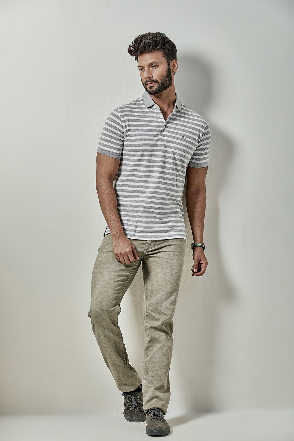 Stripe Polo T-Shirt