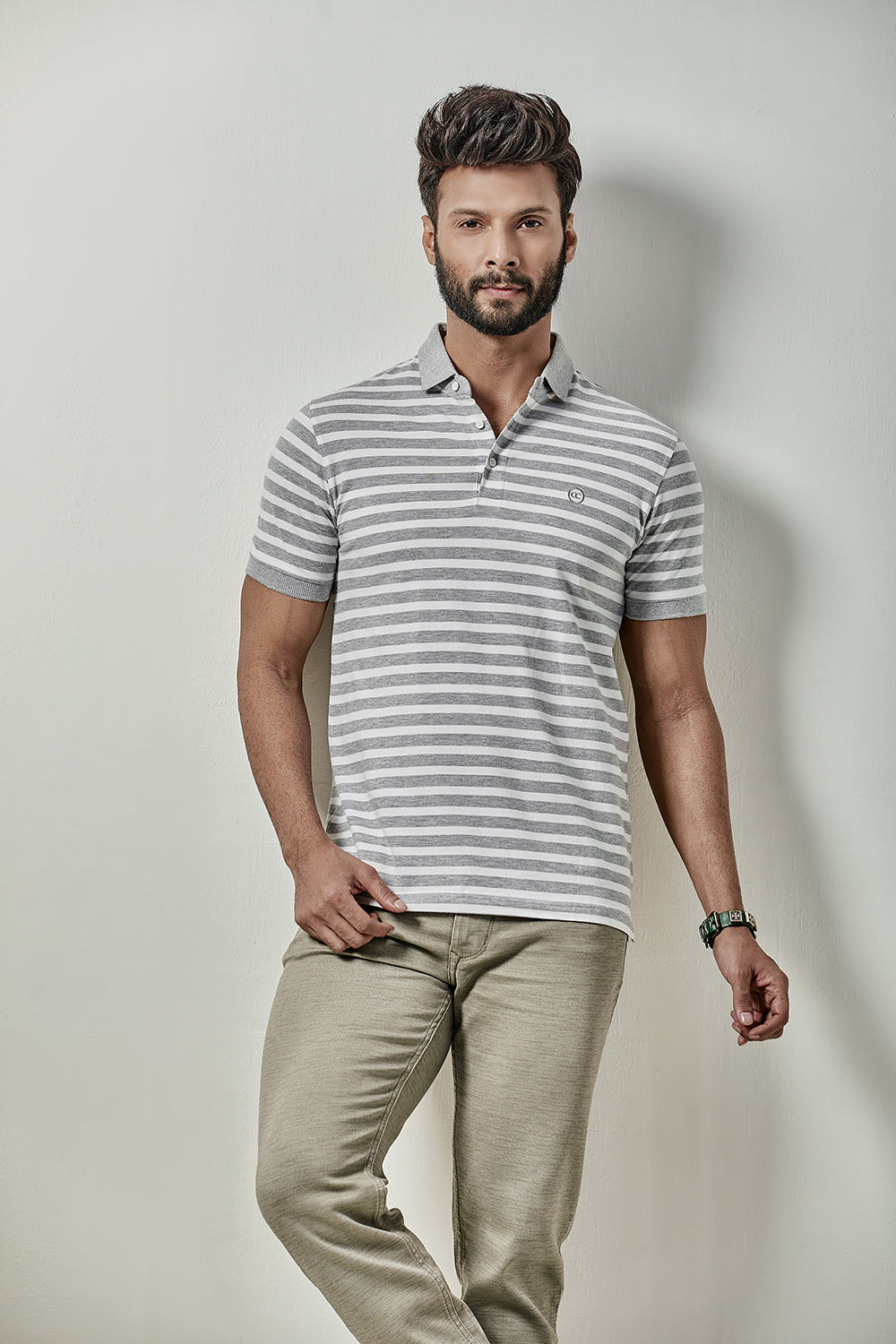 Stripe Polo T-Shirt