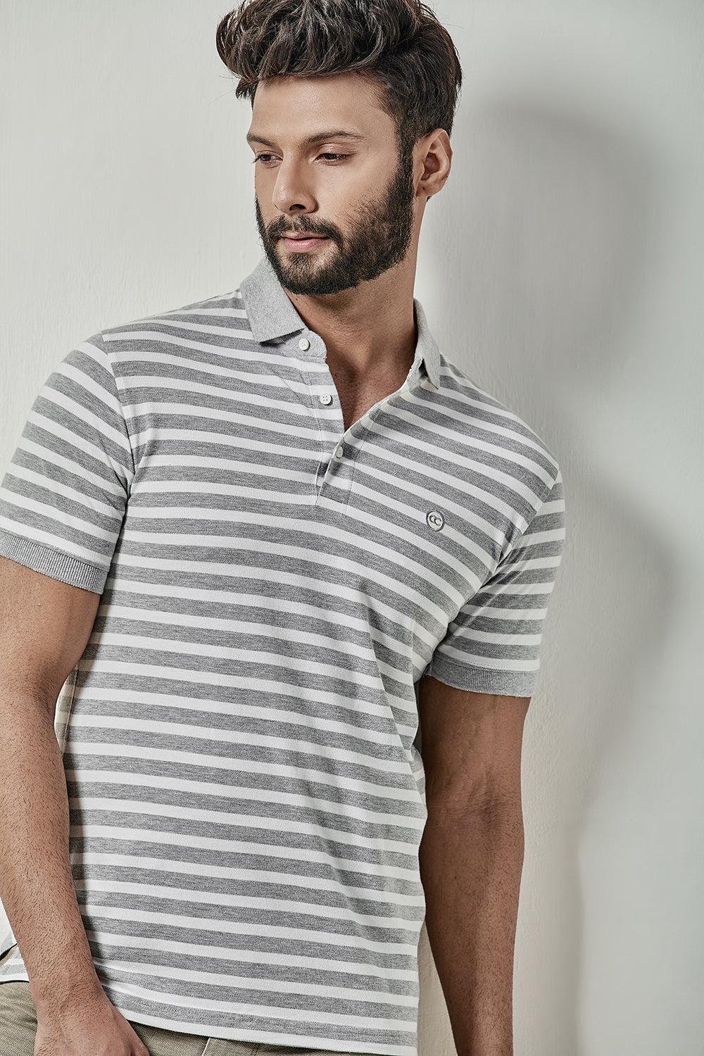 Stripe Polo T-Shirt