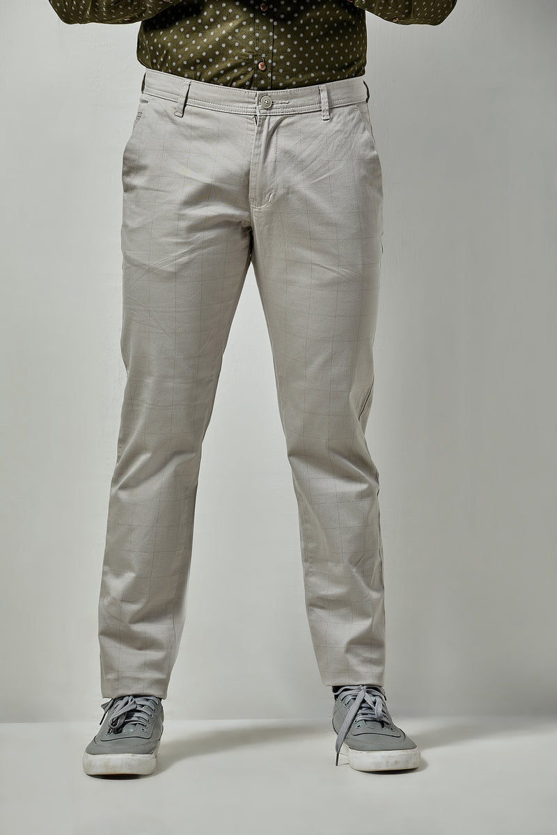Men's Checkered Casual Trouser