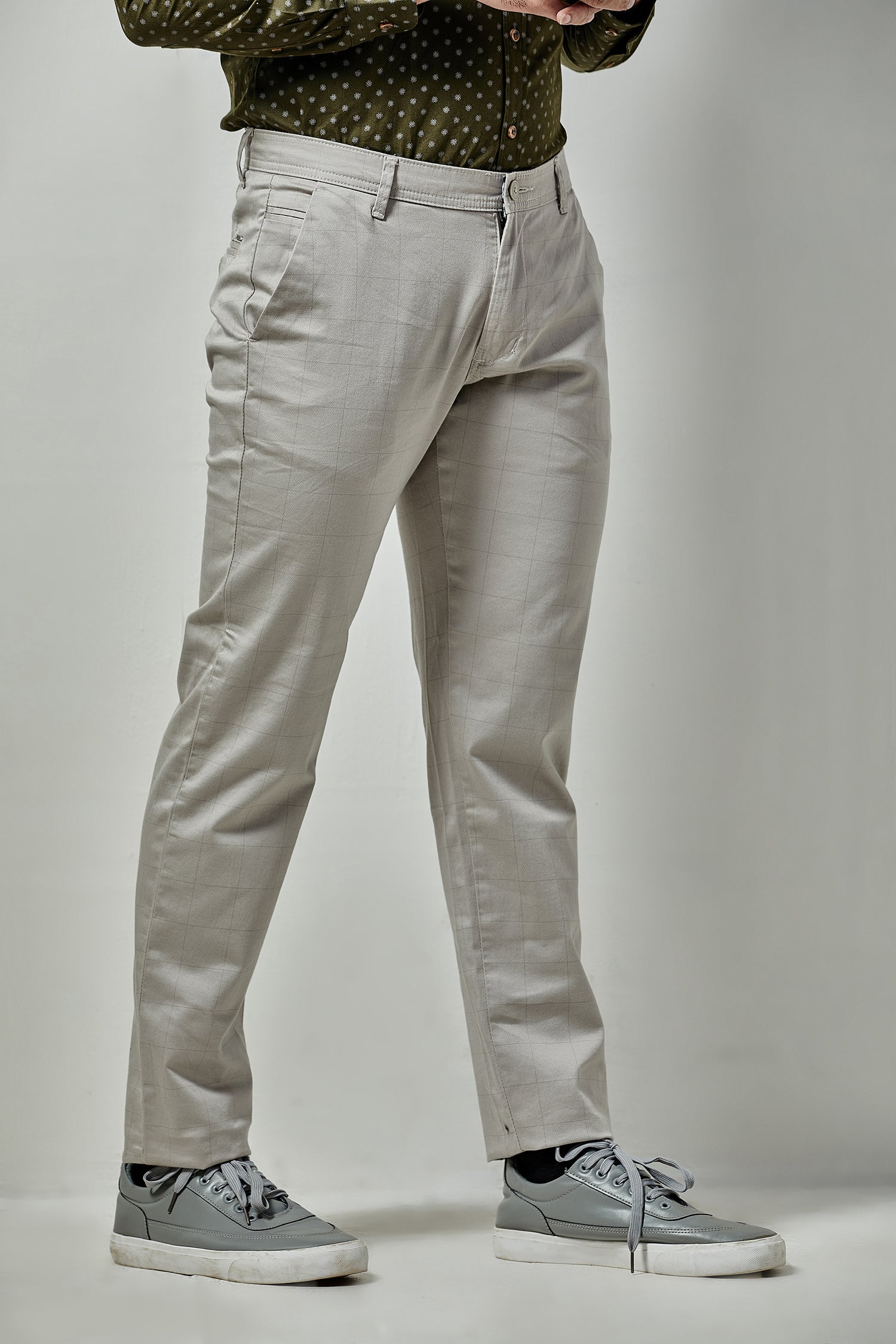 Men's Checkered Casual Trouser