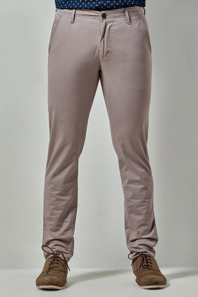 Men's Lilac Solid Trouser