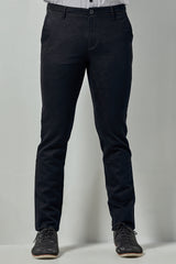 Men's Black Printed Casual Trouser