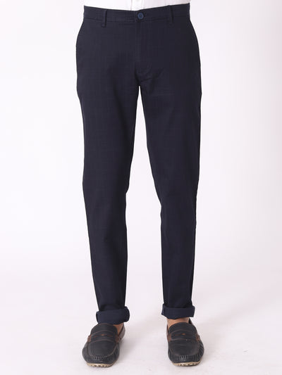 Casual Self-Checked Trouser